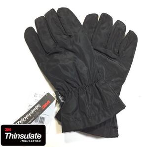 定価¥2,090 新品 正規 Thinsulate ナイロン 裏フリース 手袋 グローブ ブラック 軽量 防寒 シンサレート