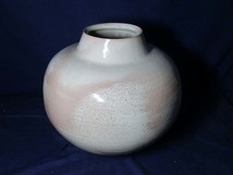 477610 波多野善蔵 作 萩窯変 大壷（共箱）茶道具・陶芸家・西部工業展出品作_画像5