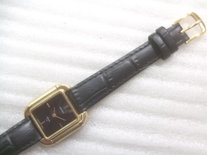 レア物セイコーソシエ手巻（裏側竜頭）純正ベルト付腕時計動品　M089