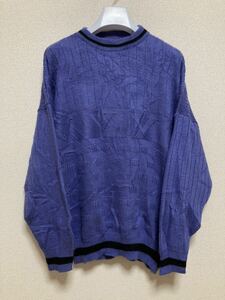 80s ヨーロッパヴィンテージ valentino Jeans ヴァレンティノジーンズ ニットセーター デザインセーター イタリア製/アーカイブ アラン編み