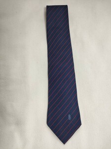 未使用経年品　BILL BLASS　NEWYORK　濃紺系に赤系ストライプの小洒落なネクタイ