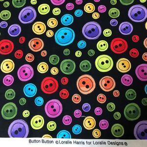 ロラライハリス Button Button 黒生地