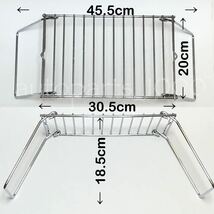 コンパクト 折畳スタンド ワイド BBQ グリル 五徳 クッカー スタンド 便利グッズ ミニテーブル_画像3