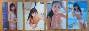 【美品】週刊チャンピオン プレミアムカード「小倉優子」カード4枚セット
