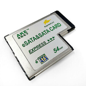 【C0111】Expressカード 54mm スロットに eSATA と SATA を増設　AKE