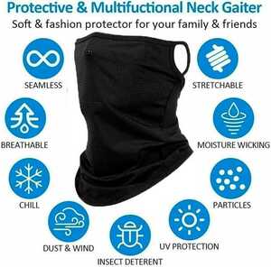  face mask neck warmer marathon cycling walking sunscreen black free shipping 