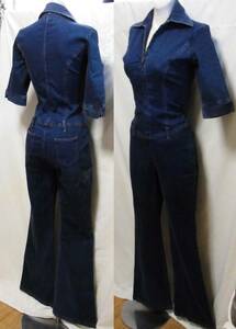 [ unused ( futoshi .. little dirt have )] coveralls all-in-one ( size :L) cotton 97%+ polyurethane 3%. stretch Denim ... pocket only 