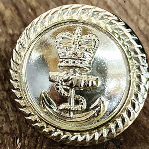 105988 英国　New Royal Navy GAUNT ボタン　小1個　釦　真鍮製紋章 キングスクラウン 制服　ミリタリー　アーミー　軍　軍用ボタン