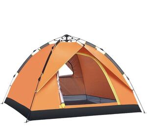 テントワンタッチテント3〜4人用キャンプテント1層式の簡単設置UVカット加工防風