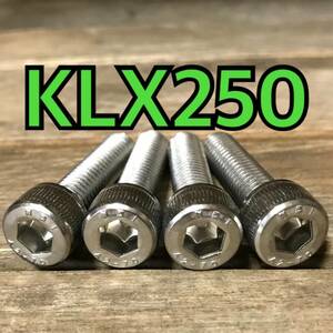 ステンレス製 KLX250 LX250E ハンドルポストボルト 合計4本 