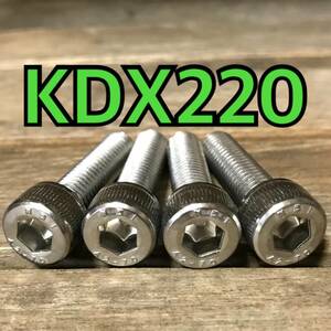 ステンレス製 KDX220 DX220B ハンドルポストボルト 合計4本 