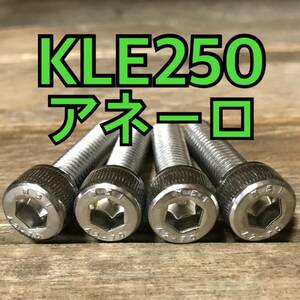 ステンレス製 KLE250アネーロ LE250A ハンドルポストボルト 合計4本 