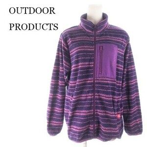 Outdoor Products jacket fleece Zip up stand-up collar border outdoor L purple purple 220202AH2A
