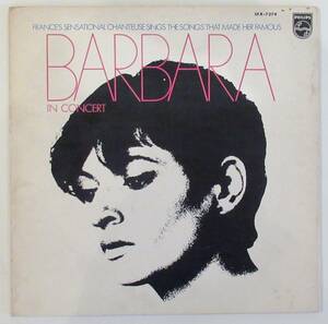 レコード〈LP〉バルバラ (BARBARA) BARBARA IN CONCERT