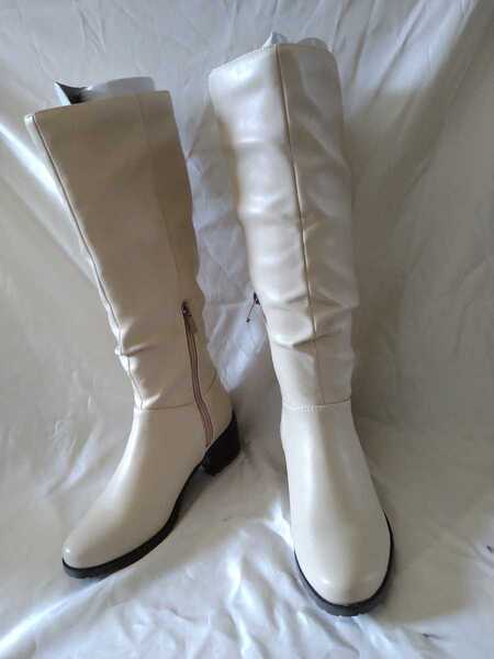 新品【S】メタルルージュ シャーリング ロングブーツ