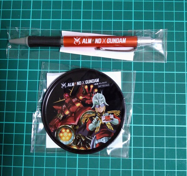 ガンダム 缶コースター ボールペン 未使用保管品