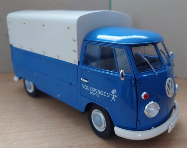 1/18フォルクスワーゲンT1 ピックアップサービスカー1950 ブルー VW