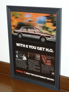 1982年 USA 80s 洋書雑誌広告 額装品 Pontiac Phoenix ポンティアック フェニックス (A4size) / 検索用 店舗 ガレージ ディスプレイ 看板