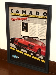 1982年 USA 洋書雑誌広告 額装品 GM Chevrolet Camaro Z28 シボレー カマロ (A4size) / 検索用 店舗 ガレージ ディスプレイ 看板 装飾