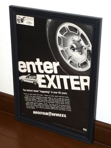 1970年 USA 70s vintage 洋書雑誌広告 額装品 Motor Wheel Exiter (A4size) / 検索用 店舗 ガレージ ディスプレイ 看板 装飾