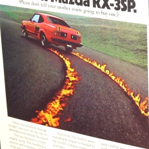 1977年 USA 70s vintage 洋書雑誌広告 額装品 Mazda RX3 SP マツダ サバンナ (A4size) / 検索用 店舗 ガレージ ディスプレイ 看板 装飾の画像2