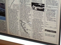 1982年 USA 80s vintage 洋書雑誌広告 額装品 Mazda RX7 マツダ (A3size) / 検索用 ガレージ 店舗 看板 ディスプレイ 装飾 サイン_画像7