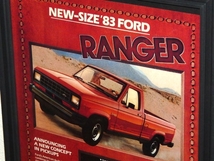 1982年 USA 80s vintage 洋書雑誌広告 額装品 Ford Ranger フォード レンジャー (A4size) / 検索用 店舗 ガレージ ディスプレイ 看板 装飾_画像2