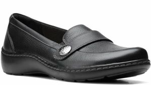  бесплатная доставка Clarks 24cm Wedge Flat soft кожа черный чёрный серебряный Loafer балет спортивные туфли каблук туфли-лодочки RRR7