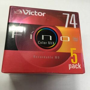 Victor MD ビクター 録音用ミニディスク 5パック 74 Color MIX Fino フィーノ 5MD-74KX