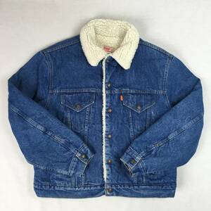 【80s】Levi's リーバイス 70608-0213 米国製 81年 デニム ボアジャケット サイズ46 デニム ジャケット オレンジタブ 刻印52