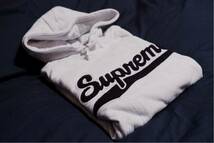 Supreme Chenille Sprict Logo Hooded Sweatshirt M Supreme Online購入 新品 未使用 Justin Bieber パーカー Mサイズ_画像3