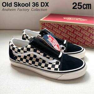  new goods VANS ANAHEIM FACTORY Old Skool 36DX Vans hole high m Factory Old school black checker 25. suede US plan including carriage 