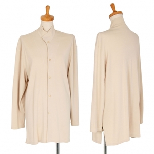  Jurgen Lehl JURGEN LEHL wool rayon stretch shirt jacket cream M [ lady's ]