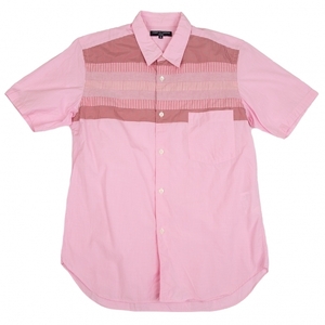  Comme des Garcons Homme COMME des GARCONS HOMME bust border switch short sleeves shirt pink S [ men's ]