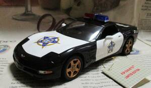 ★激レア絶版★フランクリンミント*1/24*1999 Corvette Hardtop Police Edition*パトカー