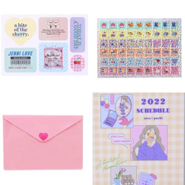 【ニコプチ 2022年2月号付録】ジェニィラブ 手帳&ケース&シール 3点セット(未開封品)
