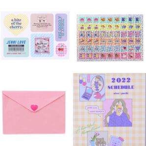 【ニコプチ 2022年2月号付録】ジェニィラブ 手帳&ケース&シール 3点セット(未開封品)