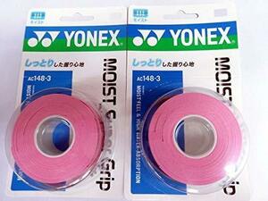 * Yonex [YONEX] moist super grip (3 pcs insertion )AC148-3 powder pink ×2 piece set ③