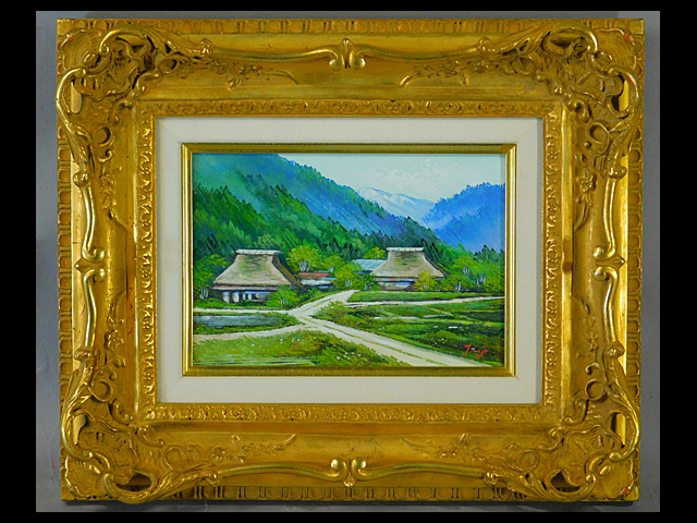 油彩画 洋画 肉筆絵画 ( 油絵額縁付きで納品対応可 ) オイル