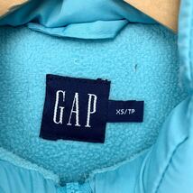 ギャップ GAP レディース ダウンベスト XSサイズ 細身 フカフカ中綿入り 水色 アウトドア 防寒 着やすい一枚♪定番 人気■EA133_画像5