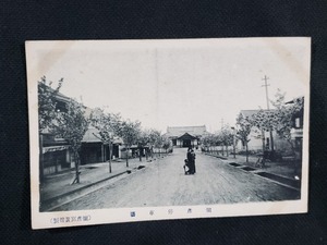 ｈ□　戦前絵葉書　弥彦停車場　駅舎　駅　建造物　風景　光景　景色　新潟県　/pc133