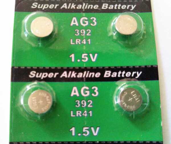 送料無料★ボタン電池 LR41 4コ入り アルカリボタン 1.5V Alkaline Battery アルカリバッテリー 電池交換（体温計・玩具・時計等）