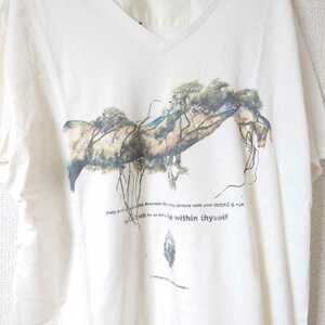 H.N.B.M VネックTシャツ MANIFEST creative /N6011