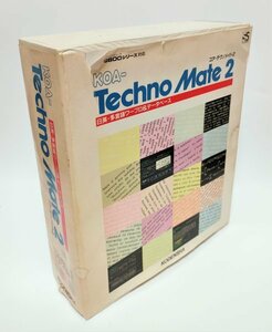 [ включение в покупку OK] core * Techno Mate 2 # KOA-Techno Mate2 # день Британия * много язык текстовой процессор & база даннных # PC-9800 серии # MS-DOS