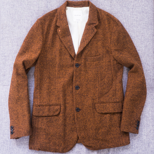  made in Japan * still by hand Britain wool tweed jacket 48 men's free shipping stay rubai hand wool step return .3 button book@ cut feather 