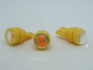 ＜T10S22Y-002＞　３個セット T10 LEDウエッジ球 （T10/T15/T16） アンバー（オレンジ） メーター ポジションライト用