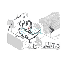 BMW E82 E88 E90 E91 E92 E93 ラジエーター クーラントホース リターンホース 135i 335i 17127548230 17124546303 出荷締切18時_画像2