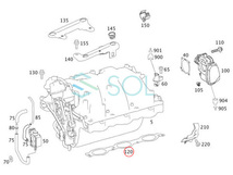 ベンツ X204 W164 W639 インマニガスケット インテークマニホールドガスケット 左側 GLK300 GLK350 ML350 V350 2721412280 2721412080_画像3