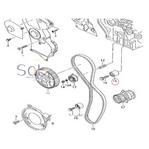 VW イオス ゴルフ5 ゴルフ6 ゴルフプラス ジェッタ パサート トゥーラン タイミングベルト ガイドプーリー 06D109244E 06D109244C_画像2