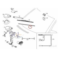 ベンツ W210 フロント ワイパーラバー ワイパーゴム E230 E240 E320 E400 E430 E55 0008245527 出荷締切18時_画像2